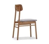 Stolab Chaise Prima Vista en chêne huilé Tissu hallingdal 65-130 gris
