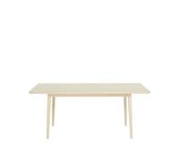 Stolab Table Miss Holly 235x100 cm bouleau laqué mat clair. 2 rallonges