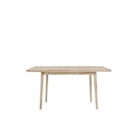 Stolab Table Miss Holly 235x100 cm chêne laqué mat clair. 2 rallonges