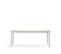 Stolab Table Prima Vista bouleau laqué mat clair-180 cm-1 rallonge