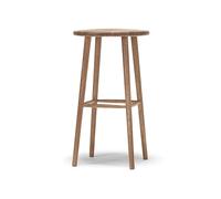 Stolab Tabouret de bar Miss Button chêne huilé naturel. haut