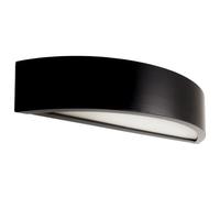 STOLARNIA PIKA Applique murale Intérieure E27 Éclairage Haut-Bas - Lampe murale Bois Noir - Moderne Demi-ronde pour Chambre, Salon, Couloir, Cuisine - Élégant Pin LEJA