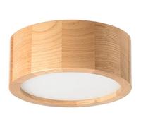 STOLARNIA PIKA Lampe en bois Lampe ronde moderne en bois 1xE27 (20 cm) - Plafonnier en chêne - Petit luminaire naturel pour chambre, salon, couloir, cuisine - Design élégant en bois de chêne - LEJA
