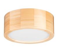 STOLARNIA PIKA Lampe en bois Lampe ronde moderne en bois 1xE27 (20 cm) - Plafonnier en pin naturel - Petit plafonnier naturel pour chambre, salon, couloir - Design élégant en bois de pin - LEJA