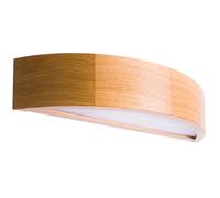 STOLARNIA PIKA Lampe murale en bois chêne - Applique intérieure E27 éclairage haut/bas - Moderne beige demi-ronde pour chambre, salon, couloir, cuisine - Élégant bois de chêne LEJA