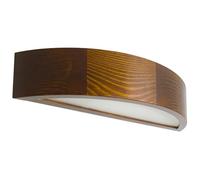 STOLARNIA PIKA Moderne Marron Demi-rond Luminaire Mural - Lampe Murale Bois Noyer - Applique Intérieure E27 Éclairage Haut-Bas pour Chambre, Salon, Couloir, Cuisine - Pin Style LEJA