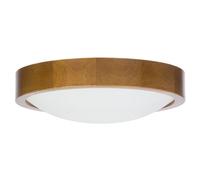STOLARNIA PIKA Plafonnier - Bois, Lampe de Plafond Ronde Rustique 1xE27 (∅27 cm) - Marron Moderne pour Chambre, Salon, Couloir, Cuisine - ORION Pin Sylvestre Élégant