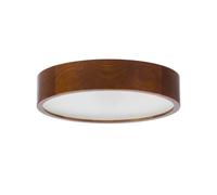 STOLARNIA PIKA Plafonnier en bois - Lampe ronde moderne en bois 2xE27 (37 cm) - Plafonnier en noyer - Lampe naturelle pour chambre, salon, couloir, cuisine - Design élégant en bois de pin - LEJA 40 cm