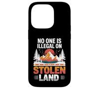 Stolen Land Vintage Montagne Coucher de Soleil Style Natif Coque pour iPhone 14 Pro