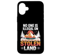 Stolen Land Vintage Montagne Coucher de Soleil Style Natif Coque pour iPhone 16 Plus