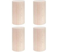 STOLMET Pied De Meuble 4 Pièces Hauteur 120 mm en Bois De Hêtre Non Verni pour Canapé Sofa Chaise Armoire TOE-60/120