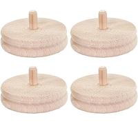 STOLMET Pied De Meuble 4 Pièces Hauteur 20 mm Diamètre 10 mm en Bois De Hêtre pour Canapé Sofa Chaise Armoire TOE-25B