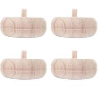 STOLMET Pied De Meuble 4 Pièces Hauteur 30 mm Diamètre 18 mm en Bois De Hêtre pour Canapé Sofa Chaise Armoire TOE-03