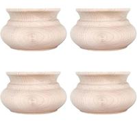 STOLMET Pied De Meuble 4 Pièces Hauteur 55 mm Largeur : 90 mm en Bois De Hêtre pour Canapé Sofa Chaise Armoire TOE-06