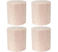 STOLMET Pied De Meuble 4 Pièces Hauteur 60 mm en Bois Non Verni Non Verni pour Canapé Sofa Chaise Armoire TOE-60/60