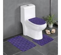 StOlmx Haunted Mansion 1 Lot de 3 tapis de bain de Noël doux avec couvercle pour abattant de toilette, parfaits pour la salle de bain