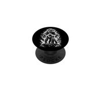 Stolzer Gorilla Portrait Style de Dessin Artistique Noir Blanc PopSockets PopGrip Adhésif
