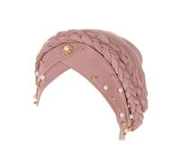 Stoma Bandeau de natation - Style ethnique - Style bohème - Motif floral - Couverture de cheveux - Turban - Bonnet plissé - Vert fluo (K, taille unique)