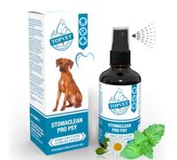 STOMACLEAN CHIEN Spray dentaire - dentifrice chien anti tartre et mauvaise haleine - avec myrrha, arbre à thé, girofle, camomille, panténol, menthe - dents et bouche saines, sans odeur 50 ml