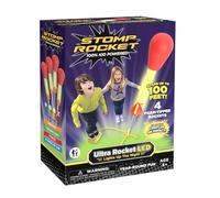 Stomp Rocket L`Original Ultra Rocket LED, 4 fusées - Cadeau de Jouet de fusée d'extérieur pour garçons et Filles - Livré avec Un Lance-roquettes - À partir de 5 Ans