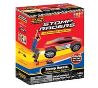 Stomp Rocket Stomp Racers - Lanceur de voiture jouet, 1 voiture pour la course avec lanceur à air comprimé et rampe - Idéal pour jouer en extérieur et en intérieur, cadeaux STIM pour garçons et filles