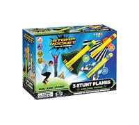 Stomp Rocket Stunt Plane Original - Jouet - 3 Avions en Mousse et Un Lance-roquettes à air. Cadeaux extérieurs Rocket Idéal pour Les Jeux en Plein air
