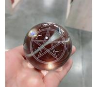 Stone 6cm Engraved Miniature Angel Crystal Ball Craft Sphere Glass Home Decoration Ornament for Housewarming GIF(Army Green,3pcs) Gemstone Stone