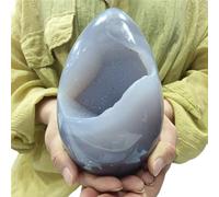 Stone Agate Geode Dinosaur Egg Crystal Quartz Home Office (Size:400-450g)