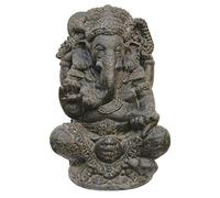 STONE art & more Ganesh India, Assis, 80 cm, Figurine en Pierre, coulé en Pierre, résistant au Gel