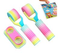 Stone Art Roller Tool - Design à long manche - 2 pièces - Rouleau de strass - Outils d'artisanat pour artistes - Presse lisse - Pour la maison, l'école et le studio