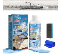 Stone Brighten Crystal-Plating Agent,All-Purpose Stone Cleaner,Stonework Polishing And Coating Agent,Multi-Surface Stone Stain Cleaner,Nano Remover Cleaner Agent for Stone Tile (1Set)