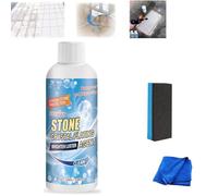 Stone Brighten Crystal-Plating Agent,Stone Crystal Plating Agent, Marble Stain Remover, Marble Polish, Effectively Brightens Ceramic and Stone Coatings (1, Set)