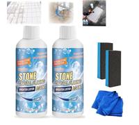 Stone Brighten Crystal-Plating Agent,Stone Crystal Plating Agent, Marble Stain Remover, Marble Polish, Effectively Brightens Ceramic and Stone Coatings (2, Set)