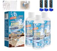 Stone Brighten Crystal-Plating Agent,Stone Crystal Plating Agent, Marble Stain Remover, Marble Polish, Effectively Brightens Ceramic and Stone Coatings (3, Set)