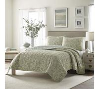 Stone Cottage Parure de lit 100 cm, réversible, légère et Respirante avec taies d'oreiller Assorties, pré-lavée pour Plus de Douceur, Coton, Vert, Grand lit