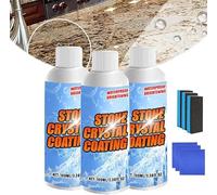 Stone Crystal Plating Agent,Stone Brighten Crystal-Plating Agent,Stone Stain Remover Cleaner,Effectively Brightens Ceramic and Stone Coatings, for Marble,Granite,Quartz Etc (3 pcs)