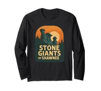 Stone Giants of Shawnee Chemise rétro Garden of Gods IL Scenic Manche Longue