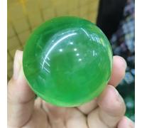 Stone Green Fluorite Crystal Ball Ornament Home Office Desktop Ornament(51-60mm) Gemstone Stone