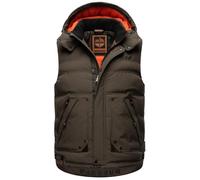 STONE HARBOUR Gilet 'Egoor' moka / orange foncé, Taille L