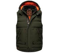 STONE HARBOUR Gilet 'Egoor' olive / orange, Taille M