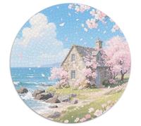 Stone House Covered in Flowers Puzzles 1000 Pieces Cadeau Unique View Jeu Éducatif Challenge Toy À De Qualité Supérieure Peinture Art pour Adultes Et Enfants À Partir De 12 Ans 1000pcs (67.5x67.5cm)