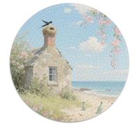 Stone House Covered in Flowers Puzzles 1000 Pieces Cadeau Unique View Jeu Éducatif Challenge Toy À De Qualité Supérieure Peinture Art pour Adultes Et Enfants À Partir De 14 Ans 1000pcs (67.5x67.5cm)