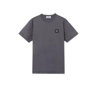 Stone Island, Homme, Tops, Gris, Taille: S T-shirt avec Écusson Logo