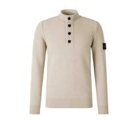 Stone Island - Beige Regular Fit High Neck Cardigan - Homme - Pulls - Beige - Taille: XL