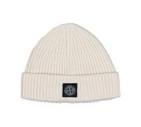 Stone Island - Bonnet en laine côtelée - Homme - Accessoires - Beige - Taille: ONE Size