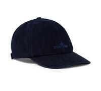 Stone Island - Casquette de baseball avec logo brodé - Homme - Accessoires - Bleu - Taille: ONE Size