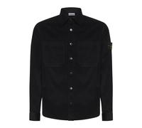 Stone Island - Chemise 1200040 en Micro-Velours Côtelé de Coton - Homme - Chemises - Noir - Taille: M