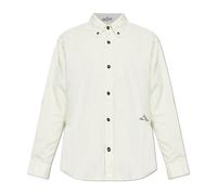 Stone Island - Chemise avec logo brodé - Homme - Chemises - Beige - Taille: M