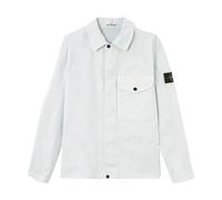 Stone Island - Chemises en sergé cassé extensible en coton - Homme - Vestes - Blanc - Taille: L
