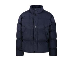 Stone Island - Crinkle Labs Patch Padded Jacket - Homme - Vestes - Bleu - Taille: 2XL